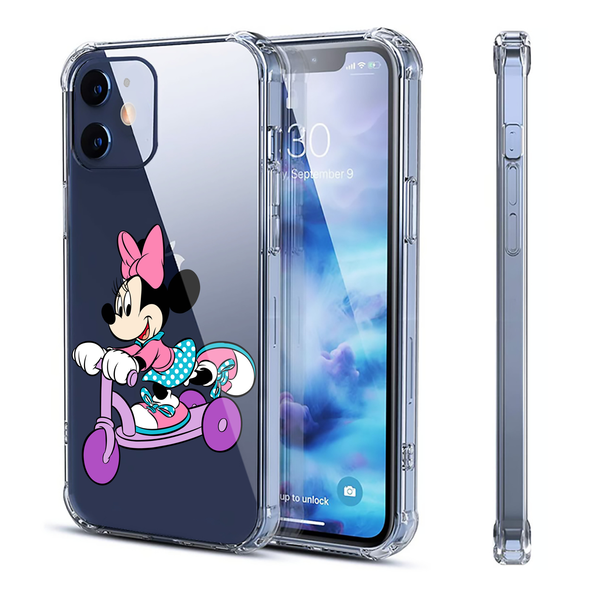 （画像用） ミッキーマウス Mickey Mouse 【iPhone 12シリーズ対応】透明スマホケース（クリアソフトケース）